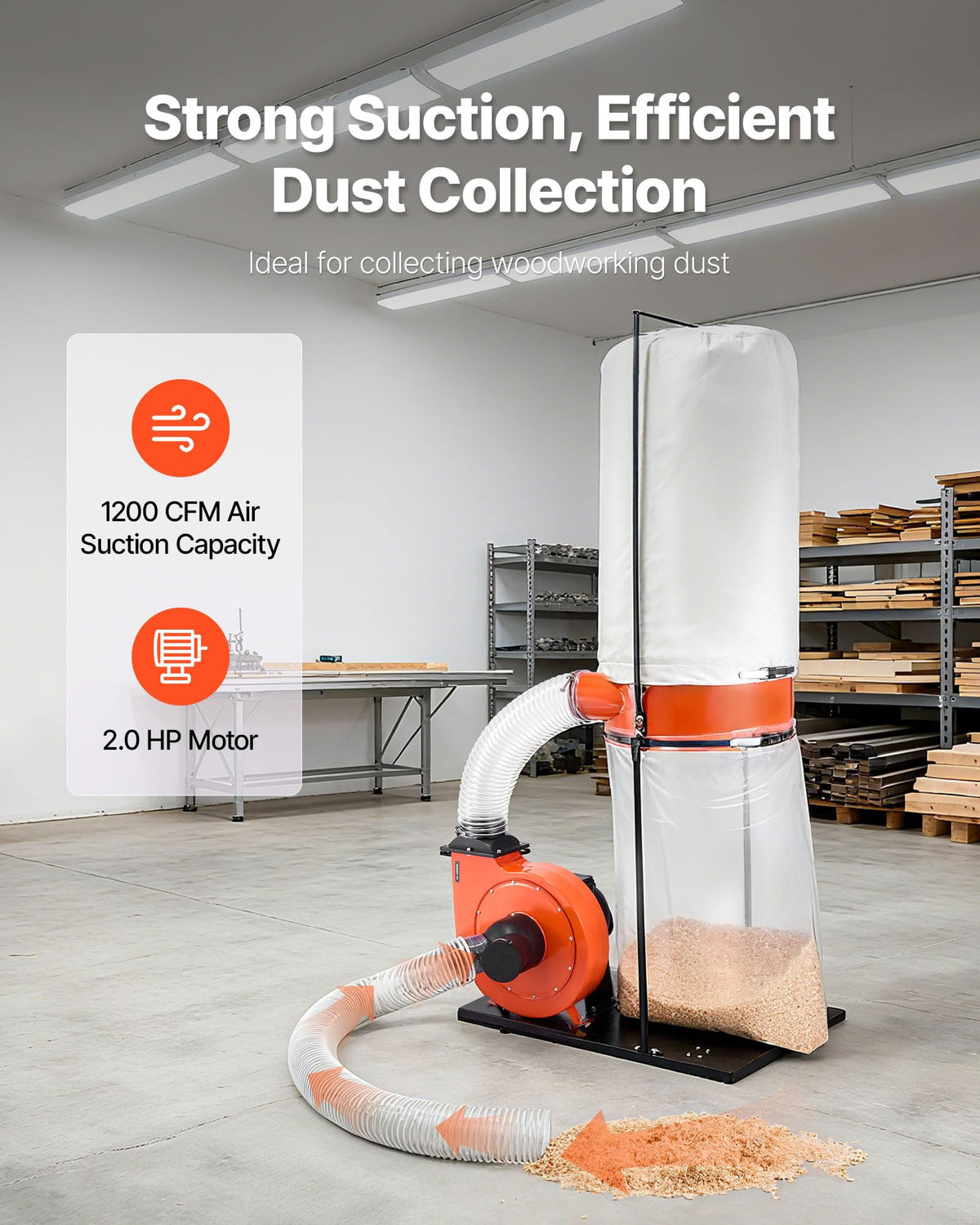 1200 CFM 2.5 Micron Dust Collector Y944