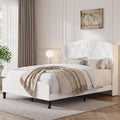 Full Size Bed Frame with Tufted Wingback Headboard & Footboard X420979