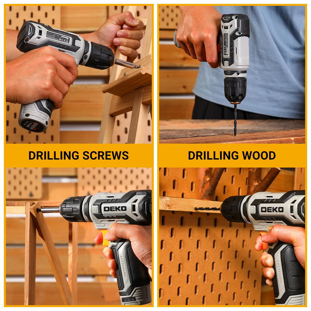 12V Cordless Drill Set with 3/8-inch Keyless Chuck V23118