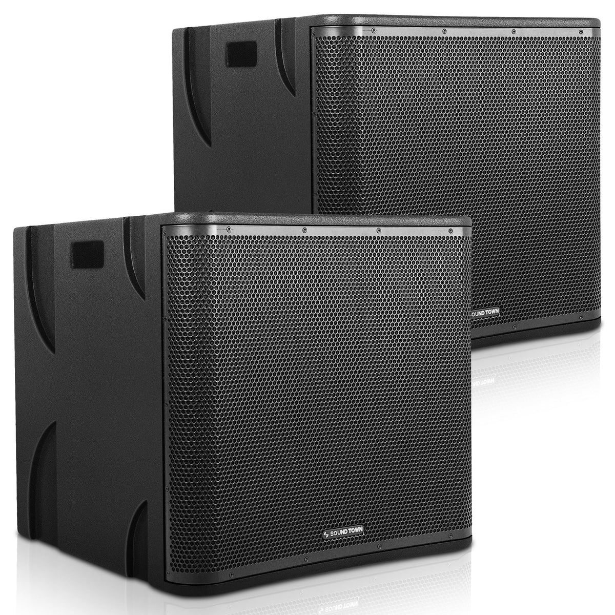 18" 1600 Watts Powered PA DJ Subwoofers with Birch Plywood Enclosure, Black L806