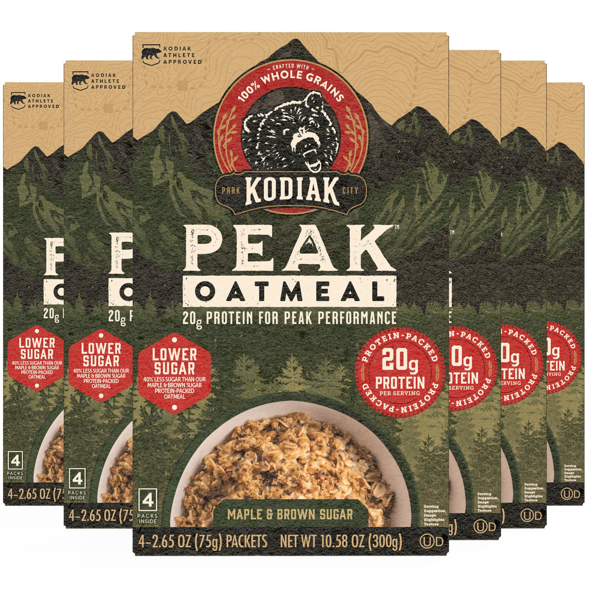 Instant Oatmeal, Maple Brown Sugar, High Protein, 6pk Y440