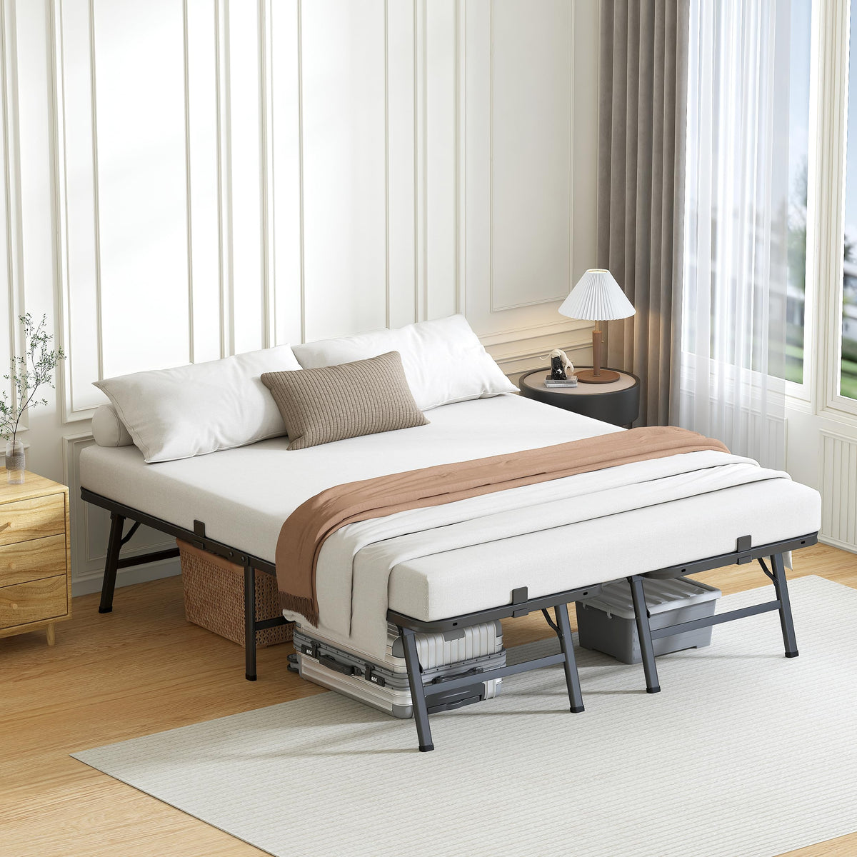 18 Inch Queen Metal Folding Bed Frame N5749