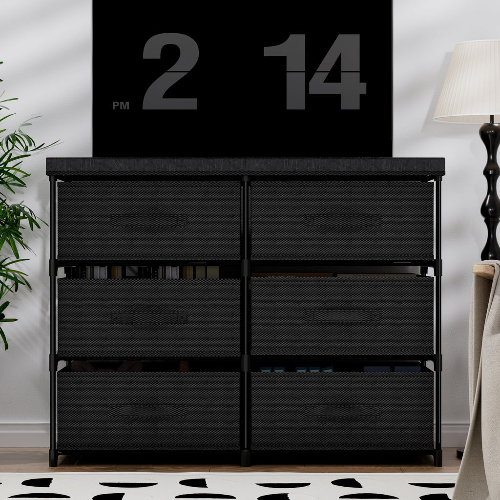 6 Drawer Fabric Dresser Storage Tower Y68766