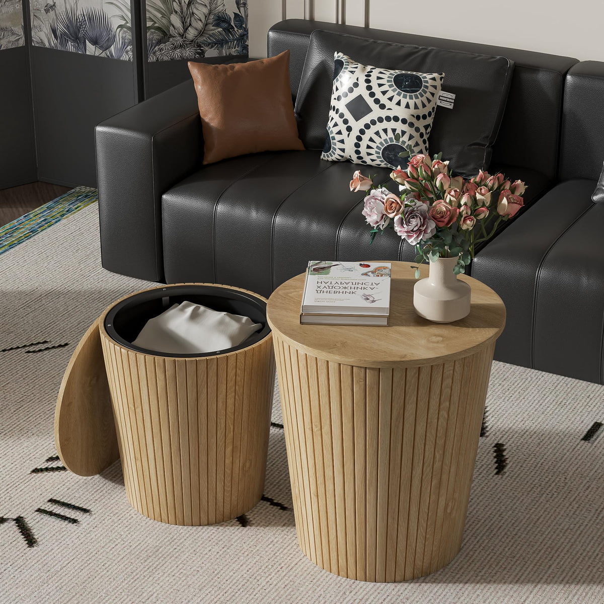 2-Piece Round Coffee Table Set U877402