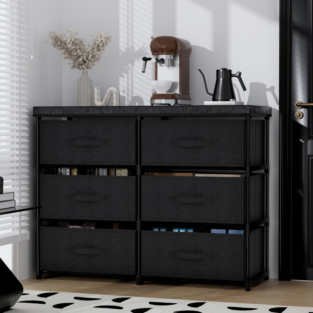 6 Drawer Fabric Dresser Storage Tower Y68766