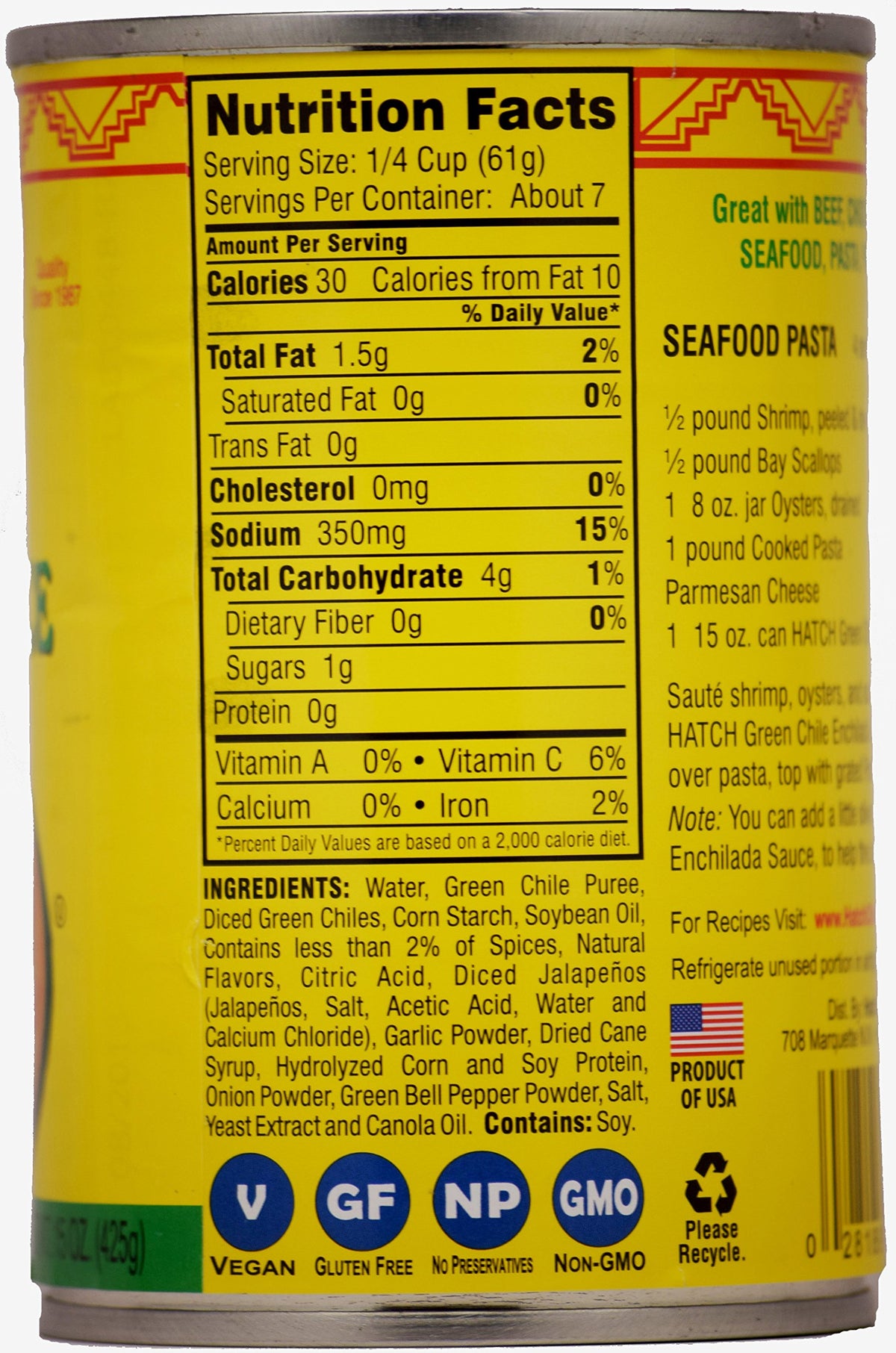 Mild Hatch Green Chile Enchilada Sauce 15-Ounce Pack of 6 U82948