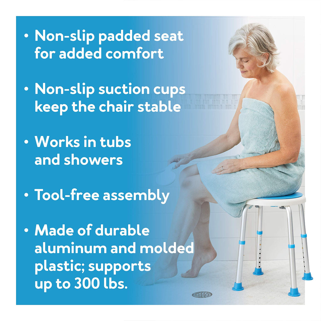 Swivel Shower Stool With Padded Seat H60199