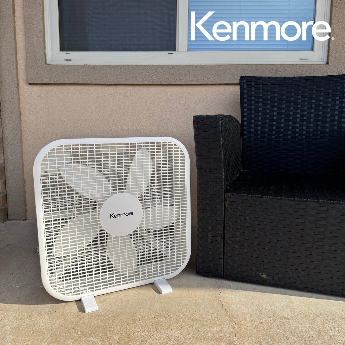 20" White 3 Speed Box Fan Q7750