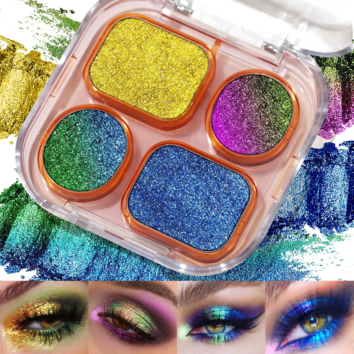 Multichrome Chameleon Eyeshadow Makeup Palette J50895