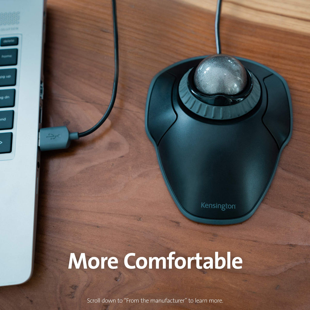 Black-Grey Trackball Mouse with Scroll Ring T629