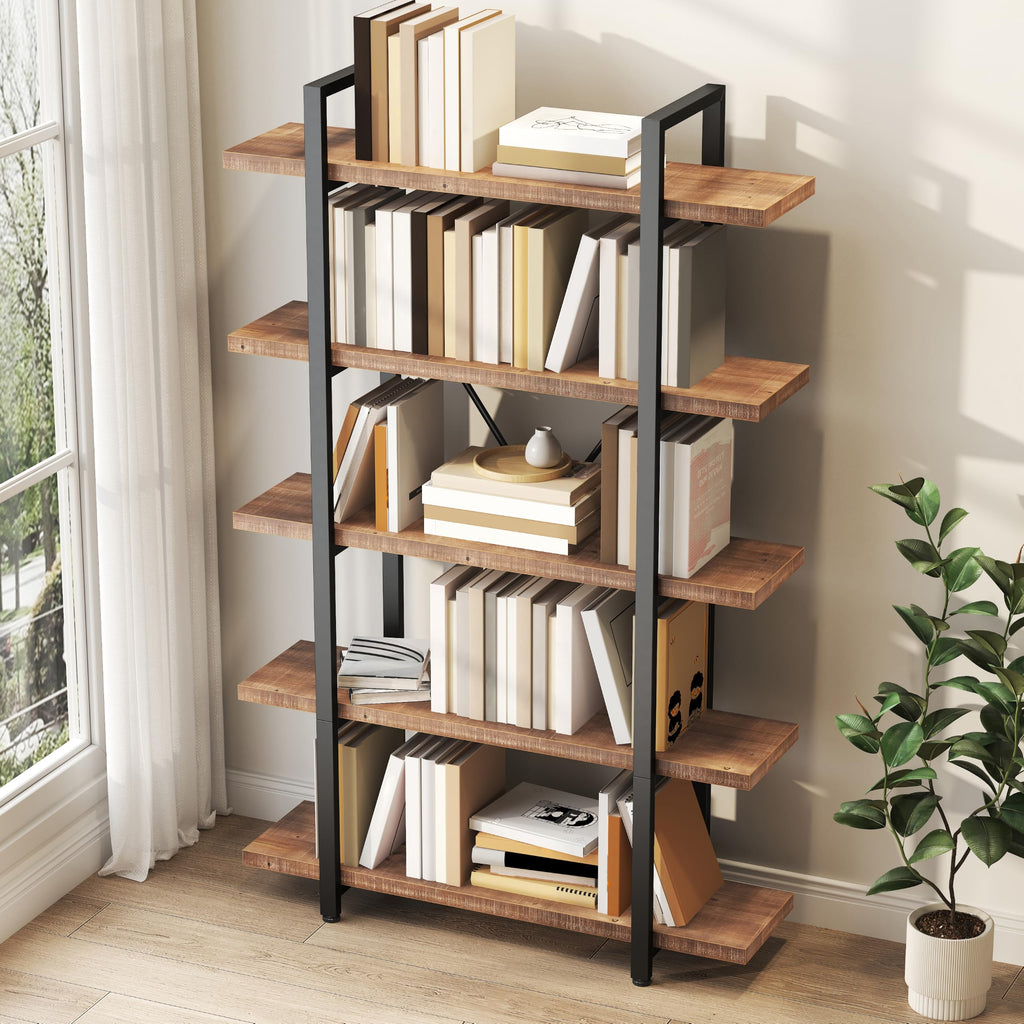 5 Tier Solid Wood Bookshelf R7424