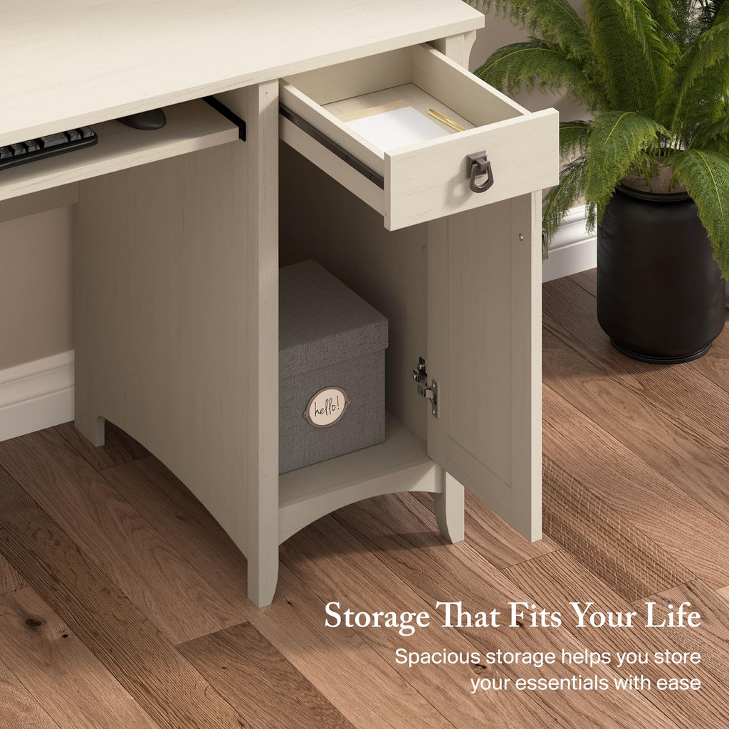 Small Computer Desk with Hutch W569