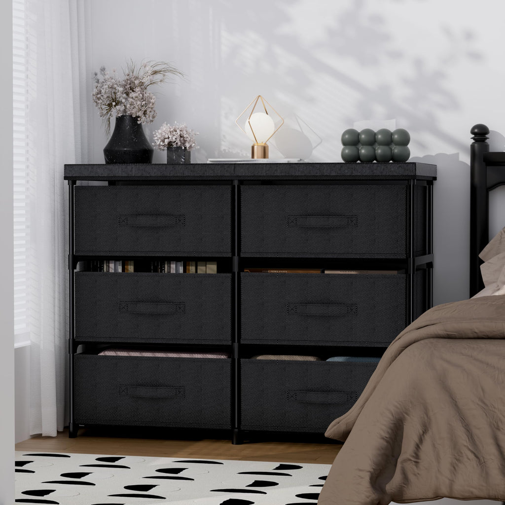 6 Drawer Fabric Dresser Storage Tower Y68766