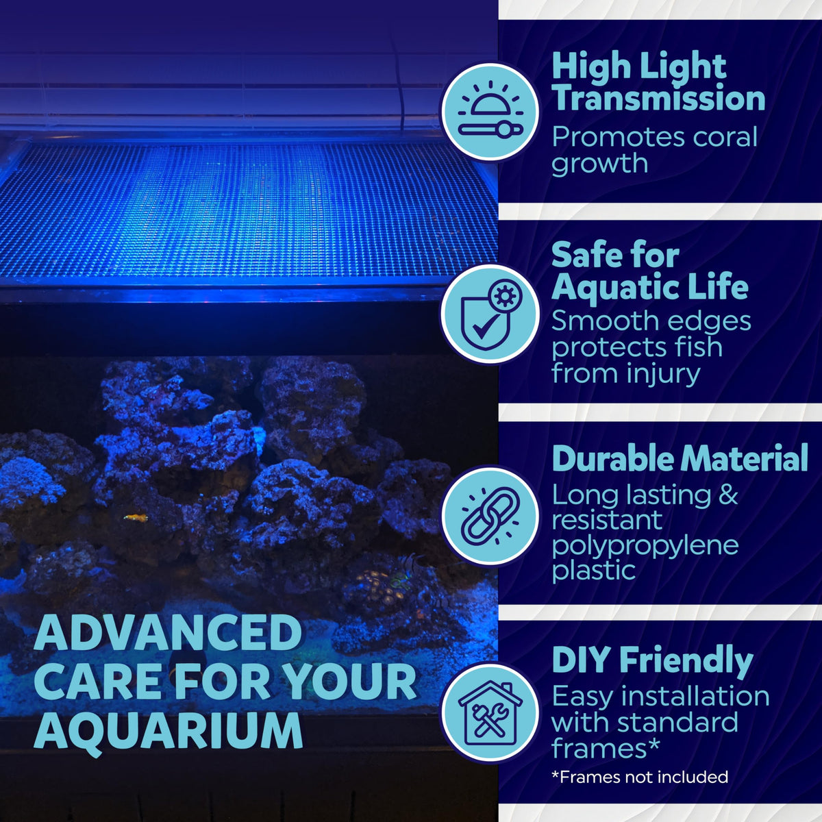 Aquarium Mesh Lid Clear Netting Top Cover 4x5 ft H14500
