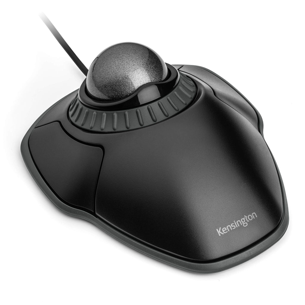 Black-Grey Trackball Mouse with Scroll Ring T629
