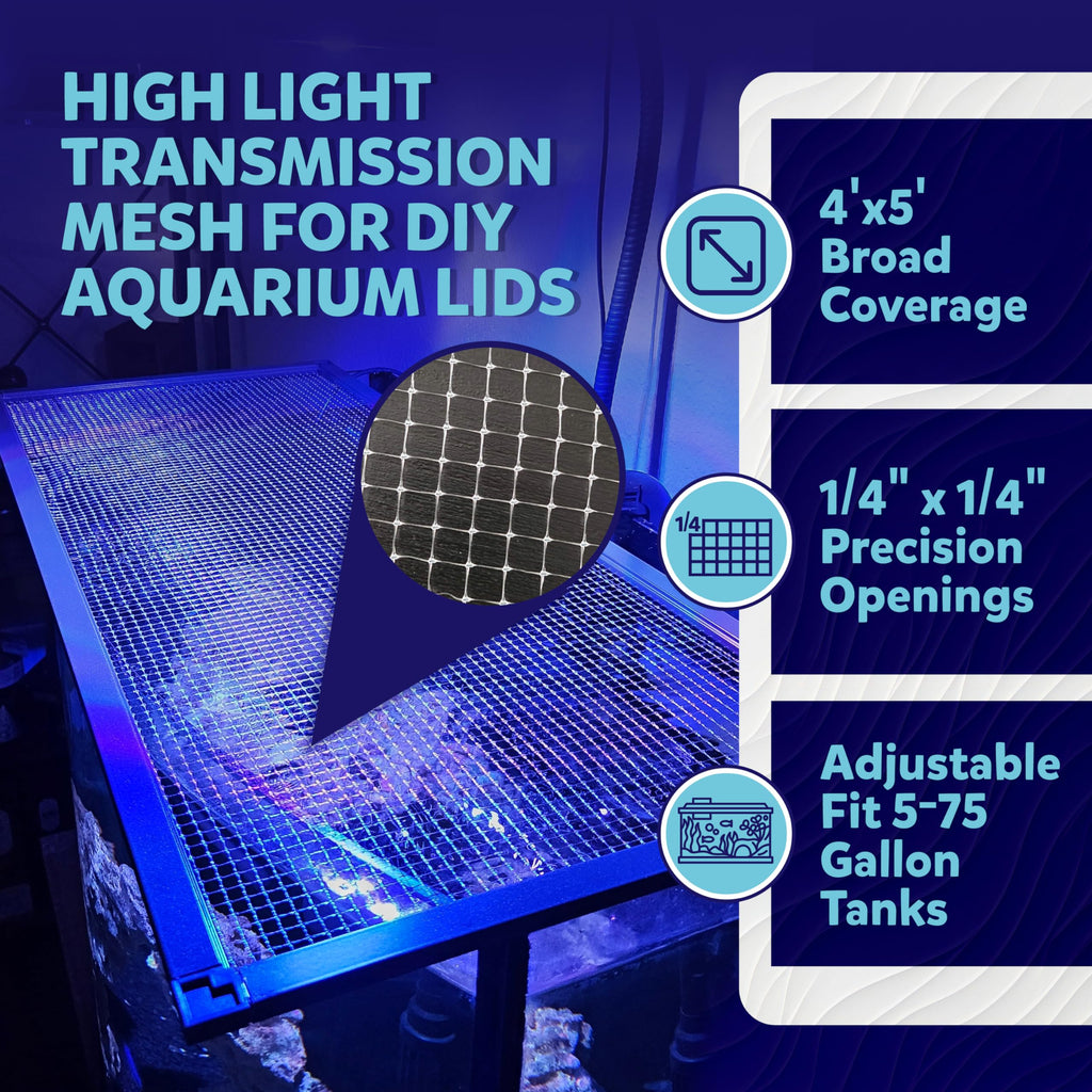 Aquarium Mesh Lid Clear Netting Top Cover 4x5 ft H14500