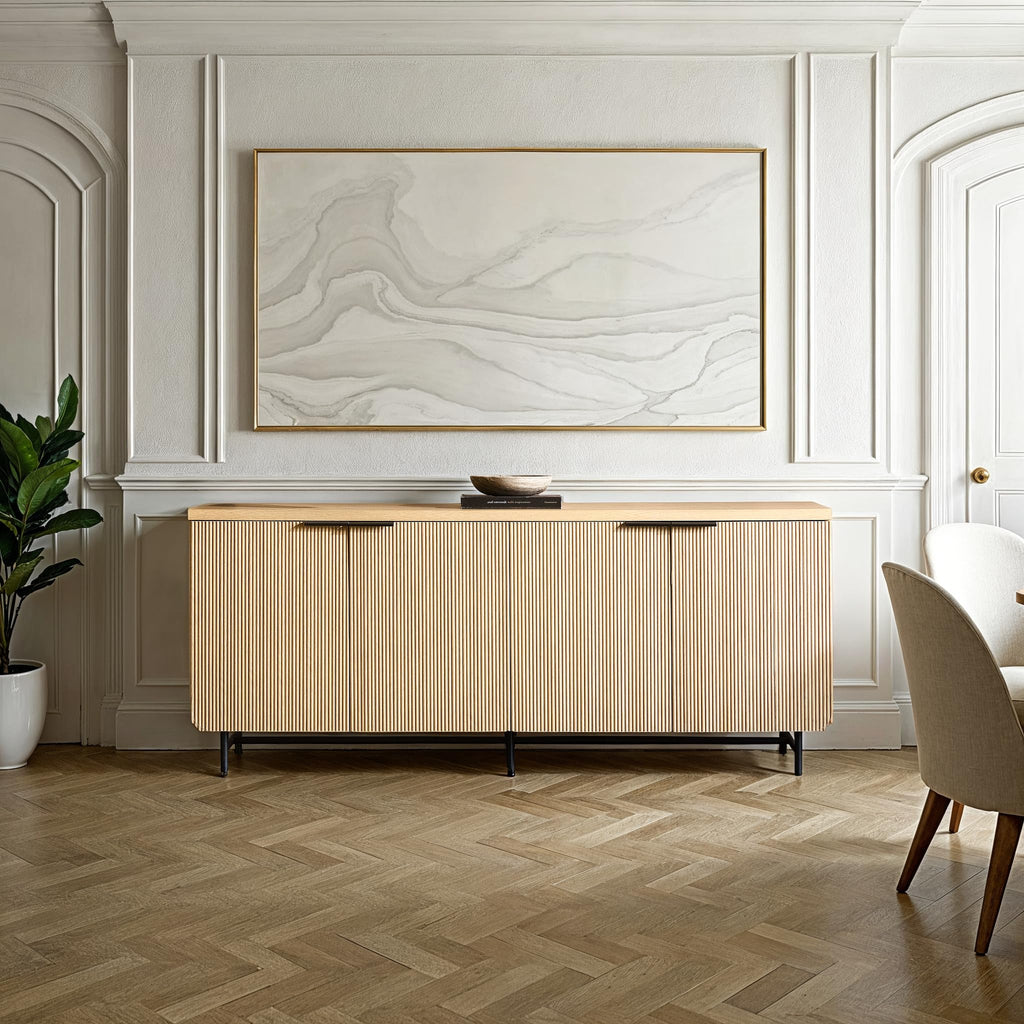 69 Inch Coastal Oak Sideboard Buffet E298430