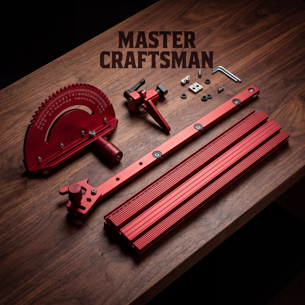 Adjustable Miter Gauge with Aluminum Fence D120