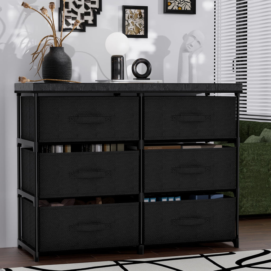 6 Drawer Fabric Dresser Storage Tower Y68766