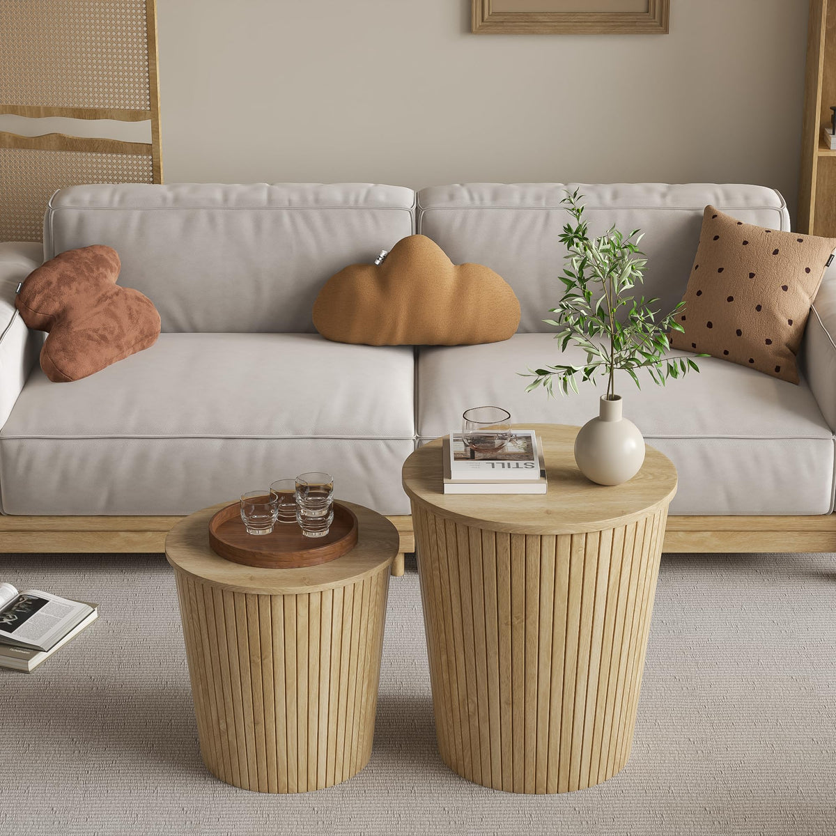 2-Piece Round Coffee Table Set U877402